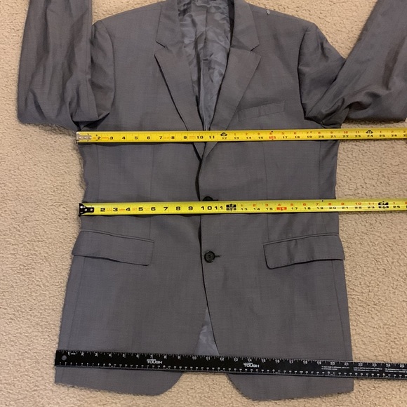 Boss Hugo Guabello Grey double vented blazer jacket size 42L 2 button closure - Picture 9 of 17